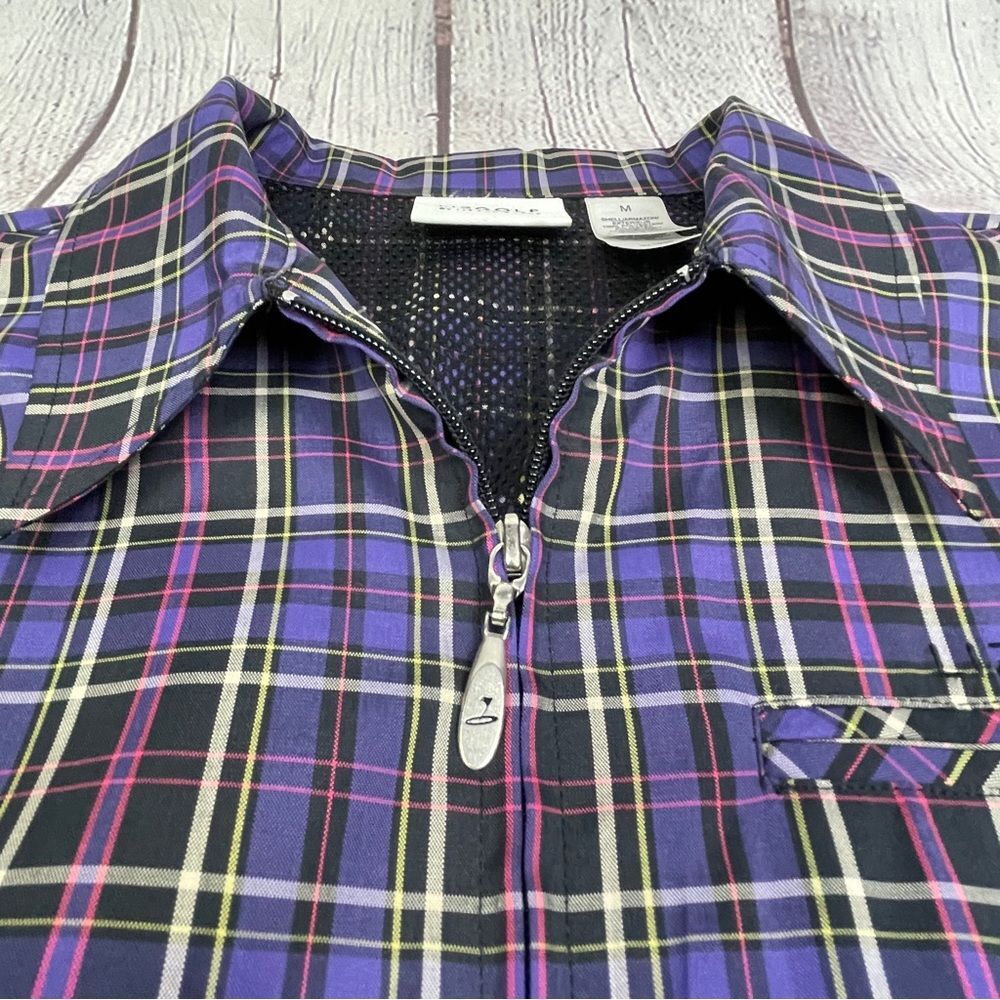 LIZGOLF / LIZ CLAIRBORNE lightweight plaid full zip golf jacket, size M - Picture 5 of 15